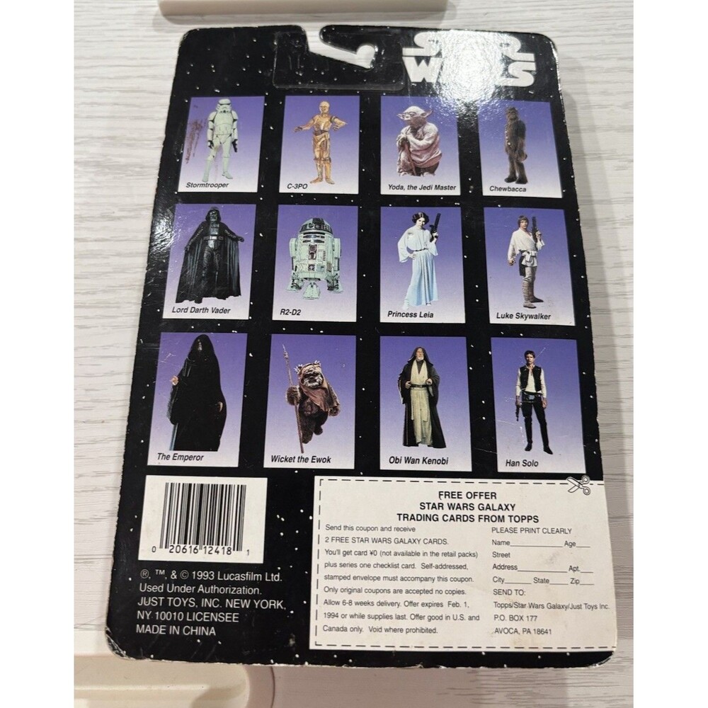 NIB 1993 Vintage Bend-Ems Star Wars - Justoys Princess Leia Collectable Poseable - Picture 2 of 5